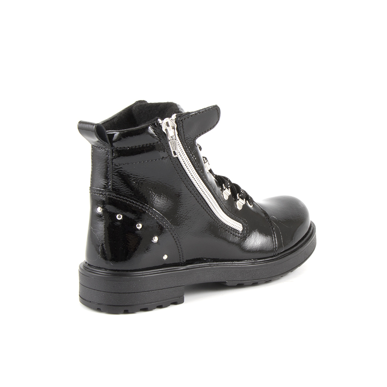 Kid's boots Benvenuti black lacquered leather 628cmg6687ln
