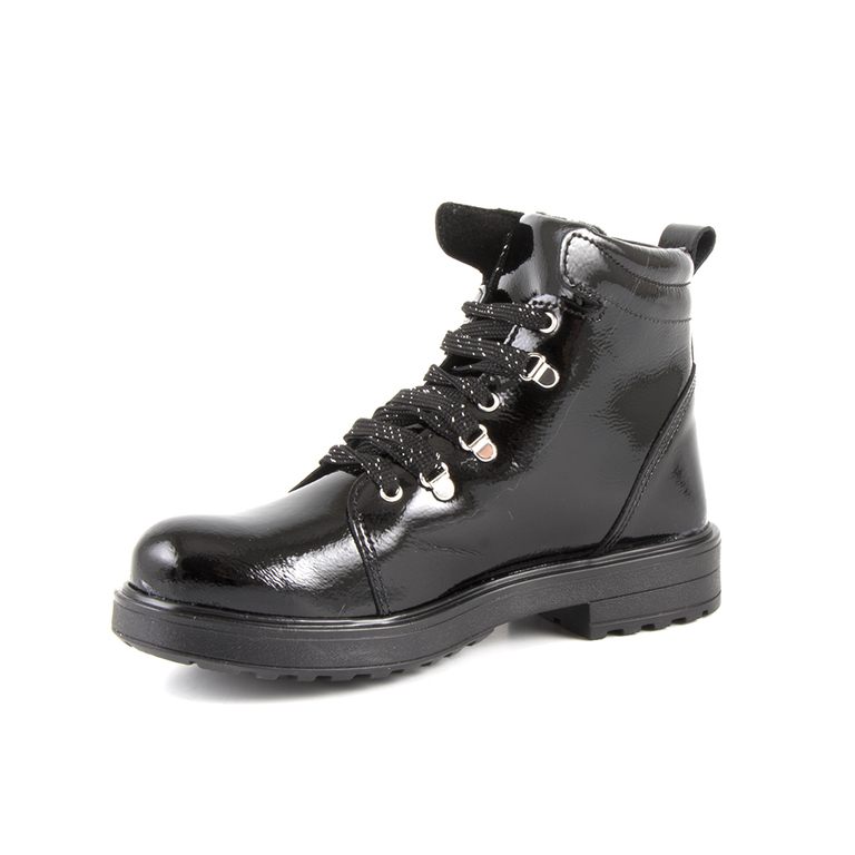 Kid's boots Benvenuti black lacquered leather 628cmg6687ln