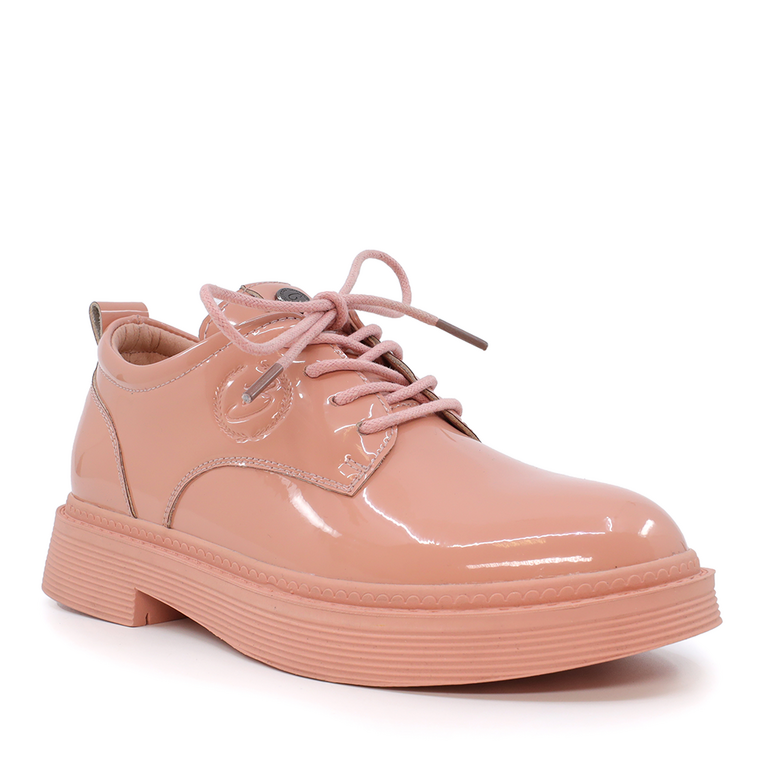 Benvenuti kids derby shoes in pink patent leather 3795FP206LRO