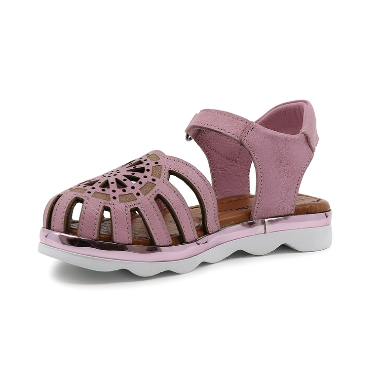 Sandale copii Benvenuti roz din piele 3183CJS120RO