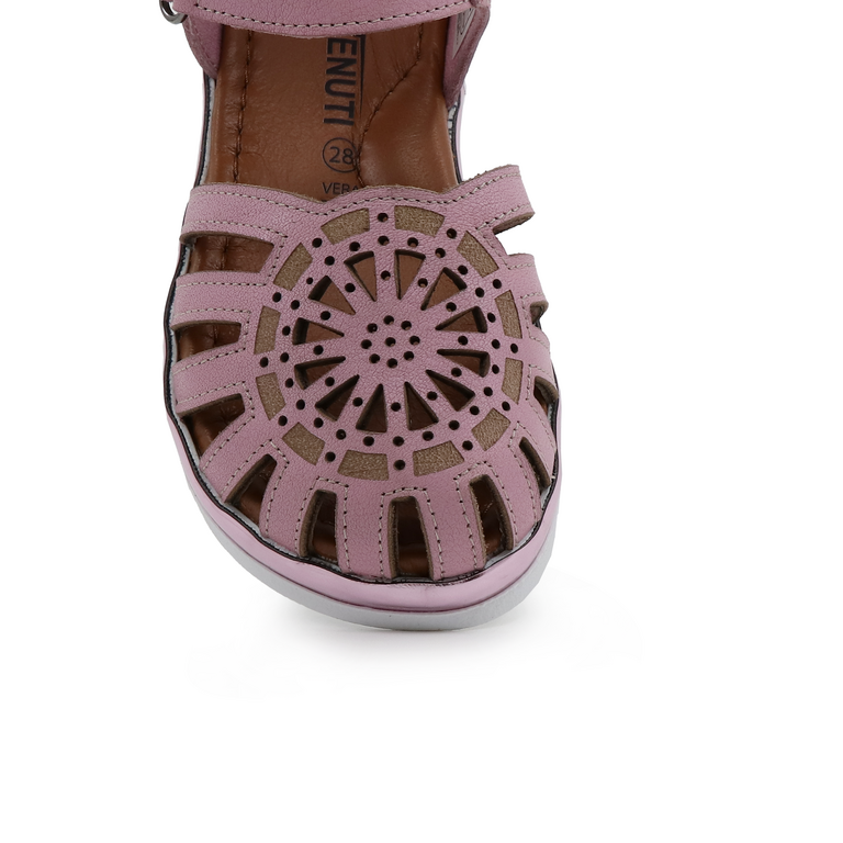 Sandale copii Benvenuti roz din piele 3183CJS120RO