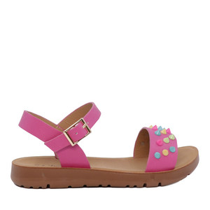 Sandale fete Benvenuti fuchsia cu ținte colorate 2575FS3319FU