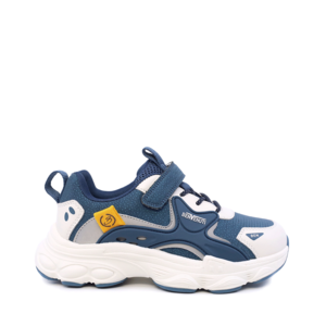 Sneakers baieți Benvenuti bleumarin din piele și  material textil  3791MP009BL