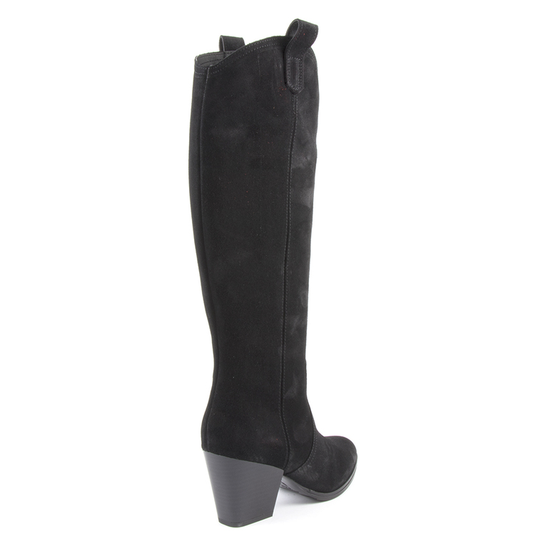 Women's boots Benvenuti black suede leather 518dc3514611vn