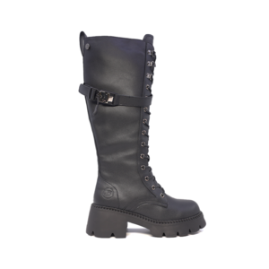 Women's lace-up Benvenuti black leather boots 3746DC148N.