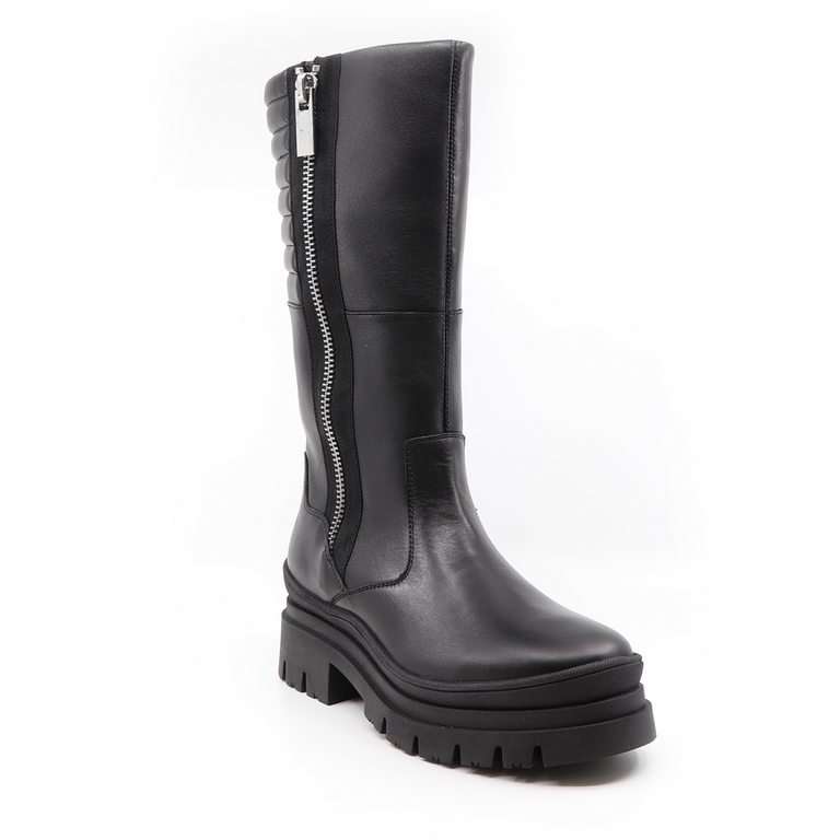 Benvenuti women boots in black leather 902DC343N