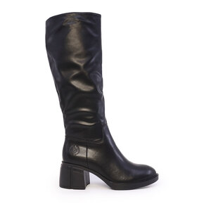 Cizme femei Benvenuti negre din piele cu toc mediu 3742dc023n