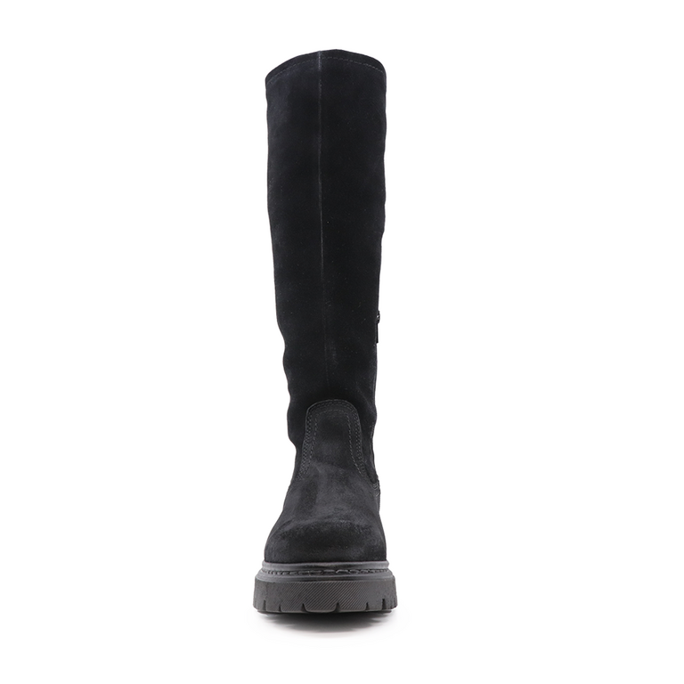 Benvenuti women boots in black suede leather 804DC6210VN