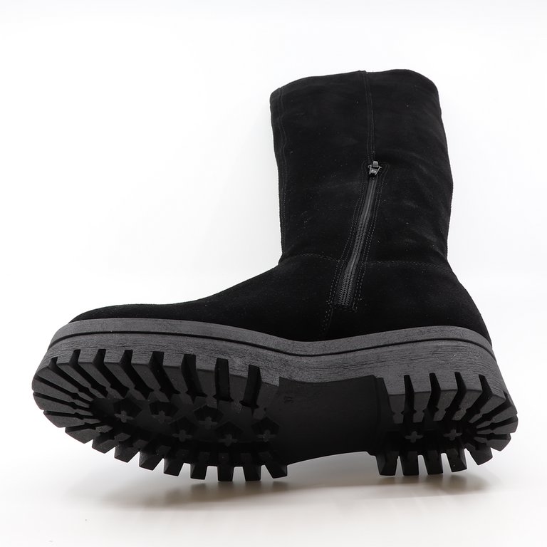 Benvenuti women boots in black suede leather 902DC326VN
