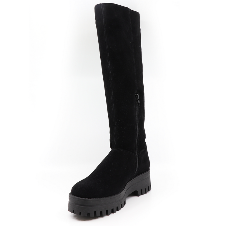 Benvenuti women boots in black suede leather 902DC326VN