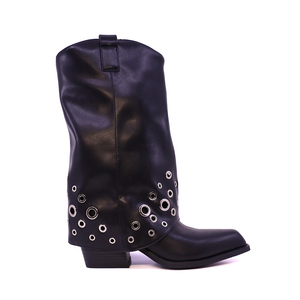 Cizme tubulare femei BENVENUTI negre din piele 2542DC5573N