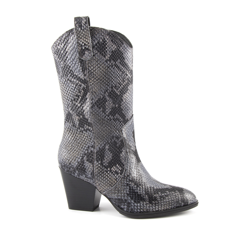 Women's boots Benvenuti gray snake print 518dg3514187sgr