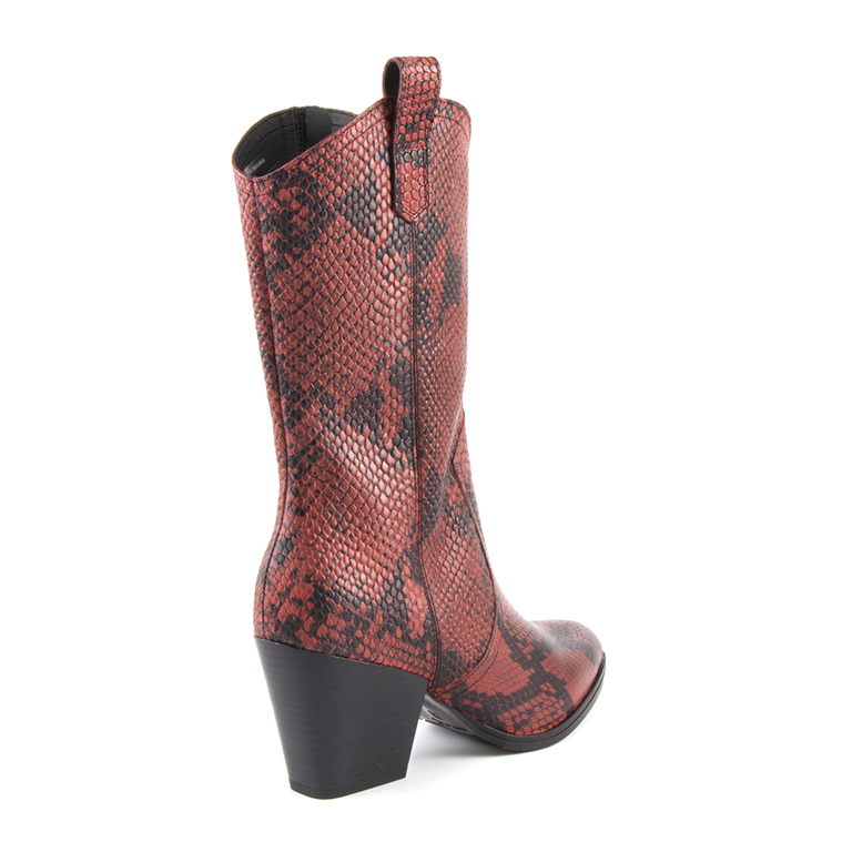 Women's boots Benvenuti red snake print 518dg3514187sr