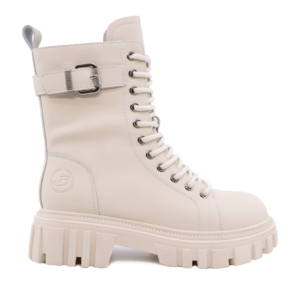 Women's army Benvenuti beige leather boots 3746DG130BE.