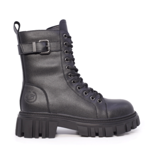 Women's army Benvenuti black leather boots 3746DG130N.