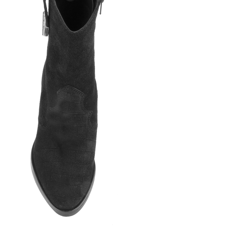 Women's boots Benvenuti black suede leather 908dg023vn
