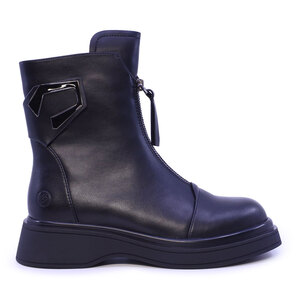 Ghete biker femei Benvenuti negre din piele 1272DG2527N