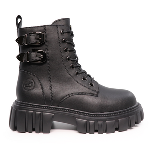 Benvenuti women ankle boots in black leather 3744DG041N