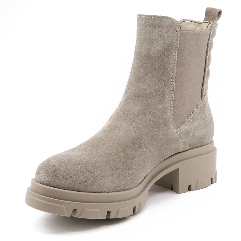 Benvenuti women chelsea boots in beige suede leather 2212DG591727VBE