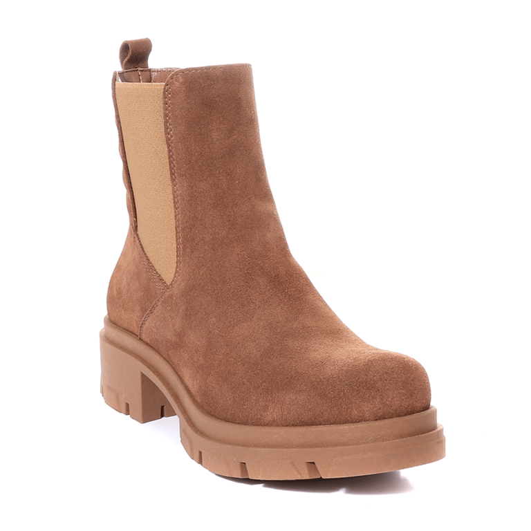 Benvenuti women chelsea boots in brandy brown suede leather 2212DG591727VCU
