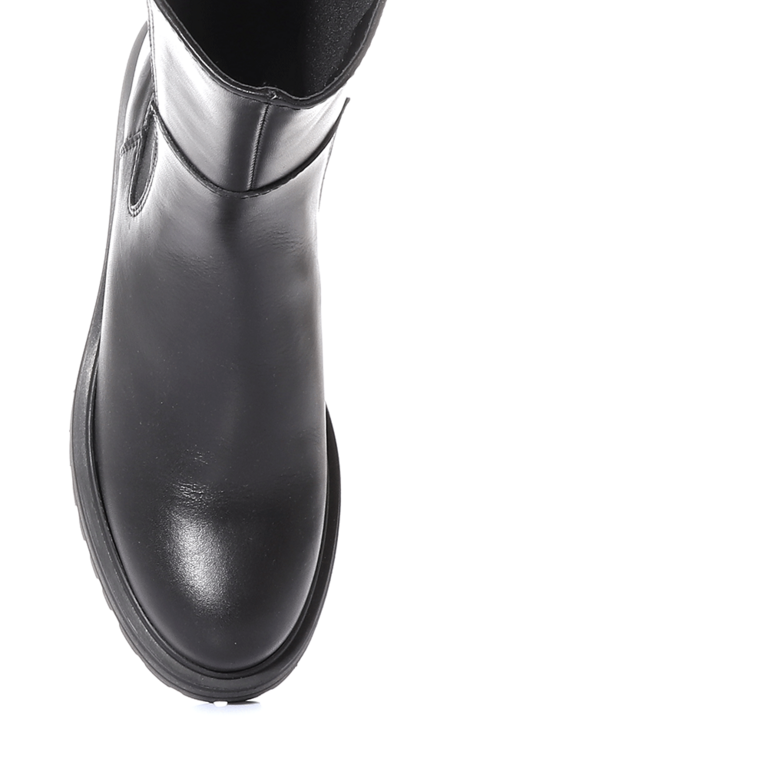 Benvenuti women chelsea boots in black leather 2212DG351721N