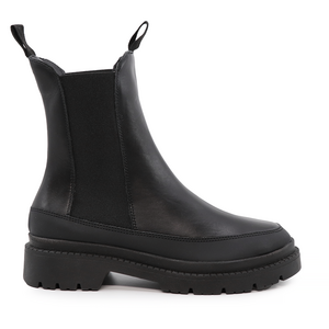 Benvenuti chelsea women boots in black leather with front zipper 904DG641N