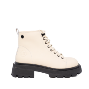 Women's lace-up Benvenuti beige leather boots 3746DG125BE.