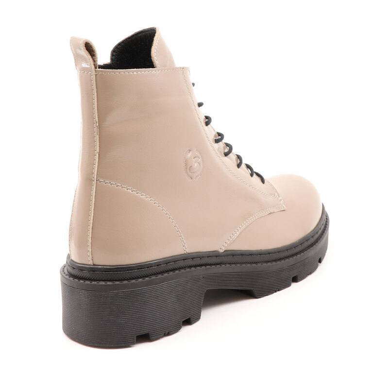 Benvenuti women ankle boots in beige patent leather 3242DG5620LBE