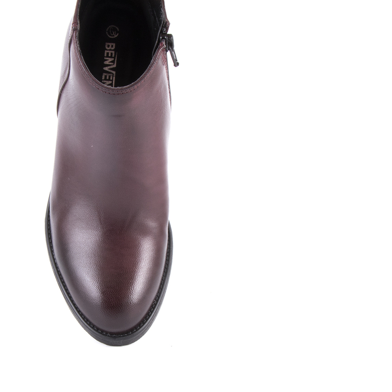 Women's boots Benvenuti claret leather 1948dg875030bo