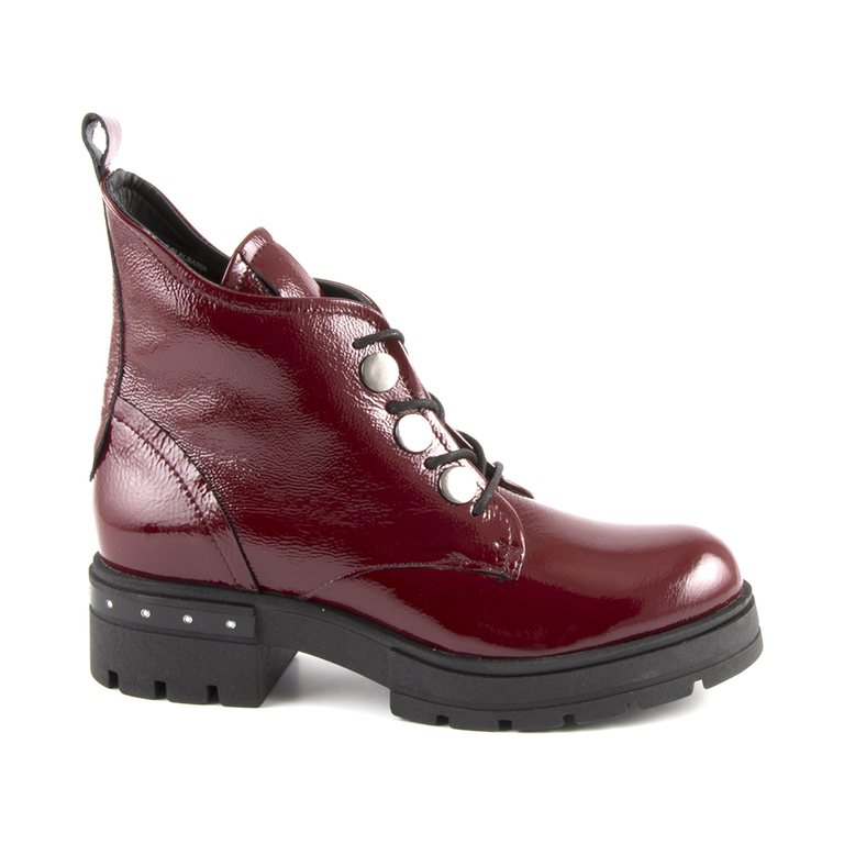 Women's boots Benvenuti claret lacquered leather 518dg3413926lbo