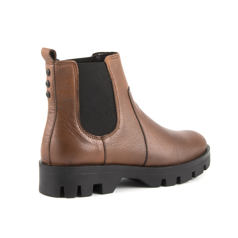 Women's boots Benvenuti brown cognac leather 908dg364cu