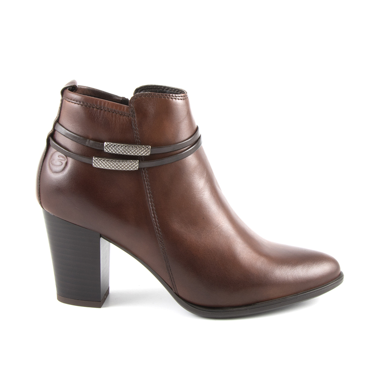 Women's boots Benvenutibrown leather with medium heel 808dg3348m