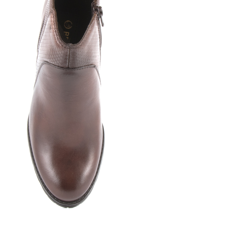 Women's boots Benvenutibrown leather with medium heel 808dg6367m