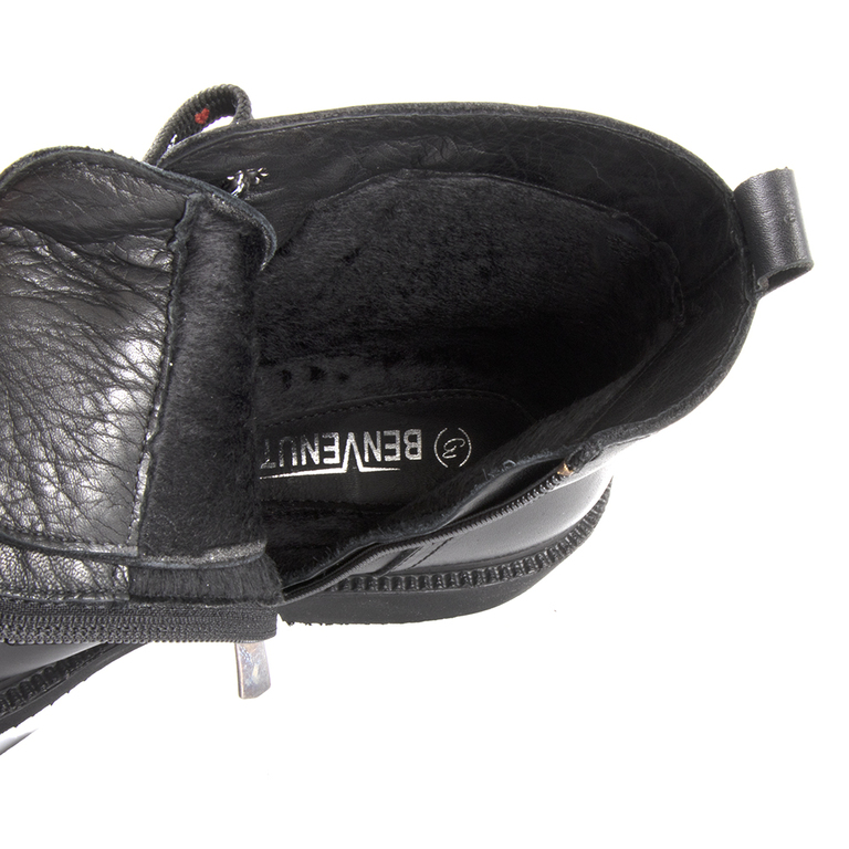 Benvenuti Woman's Ankle Boots in black napa leather 2500DG8118N