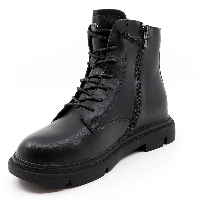 Benvenuti women ankle boots in black leather 3742DG003N