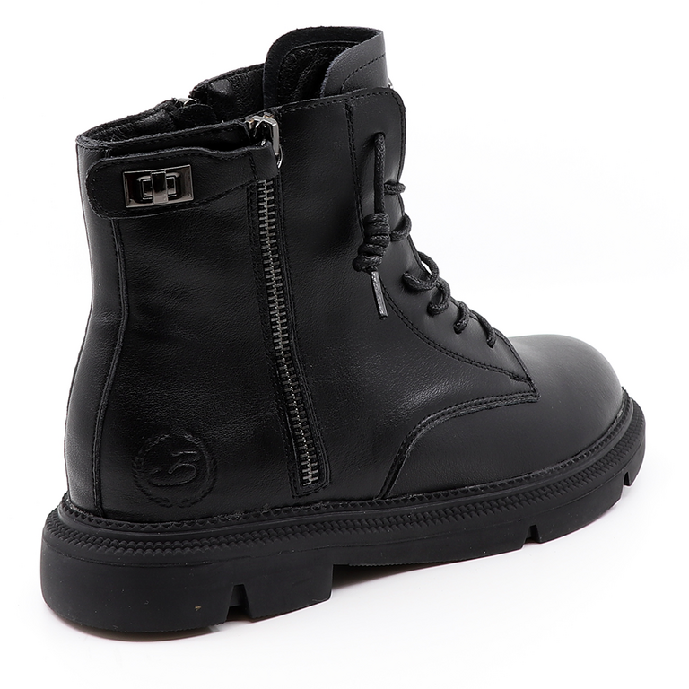 Benvenuti women ankle boots in black leather 3742DG003N