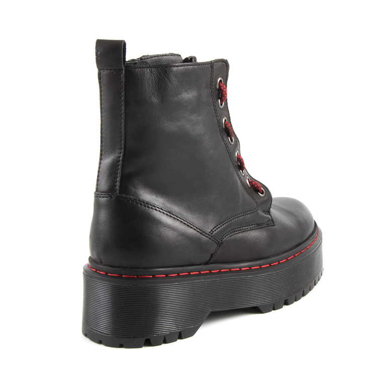 Benvenuti women's ankle boots in black leather 510DG5304623N