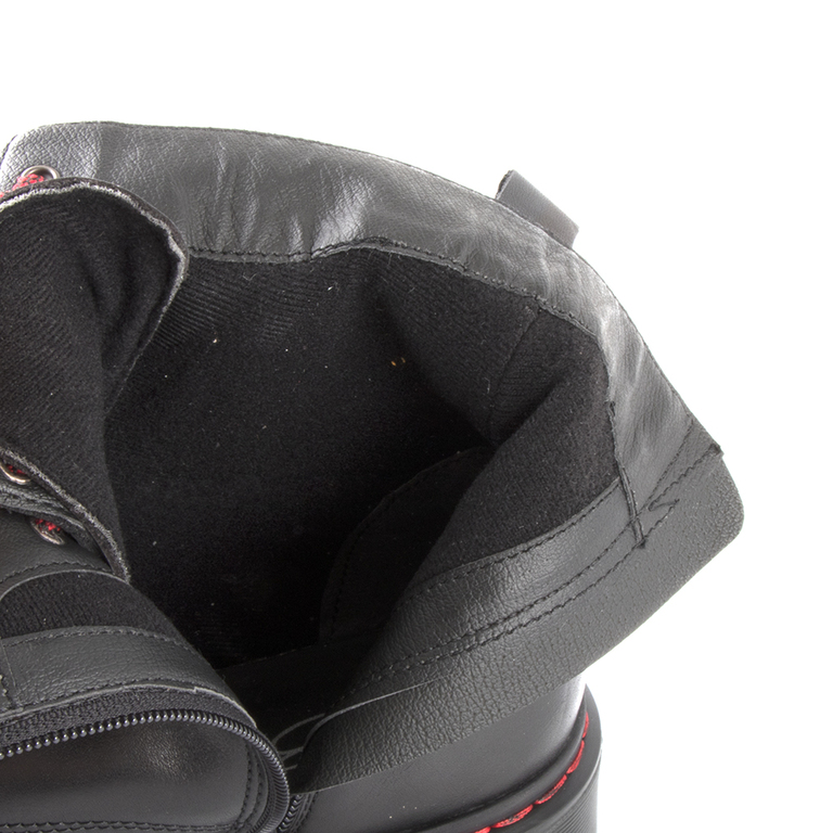 Benvenuti women's ankle boots in black leather 510DG5304623N
