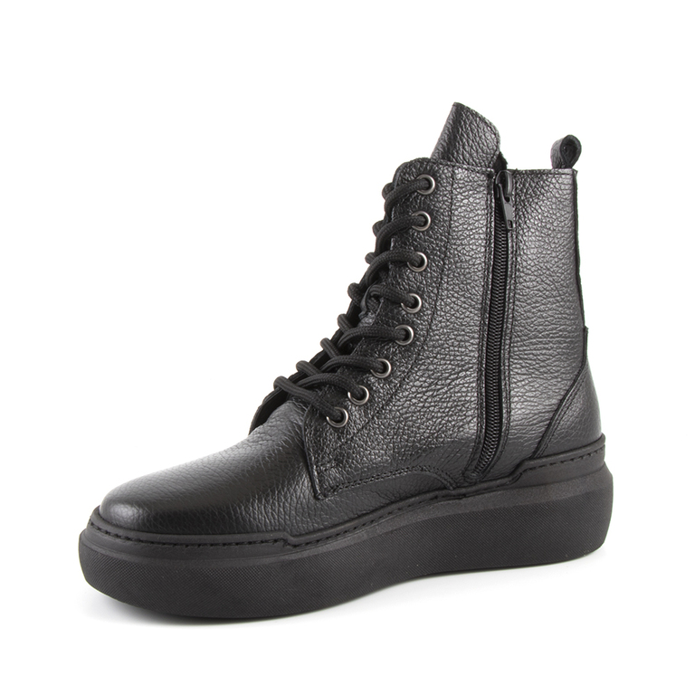 Benvenuti women's ankle boots in black leather 510DG5384855N
