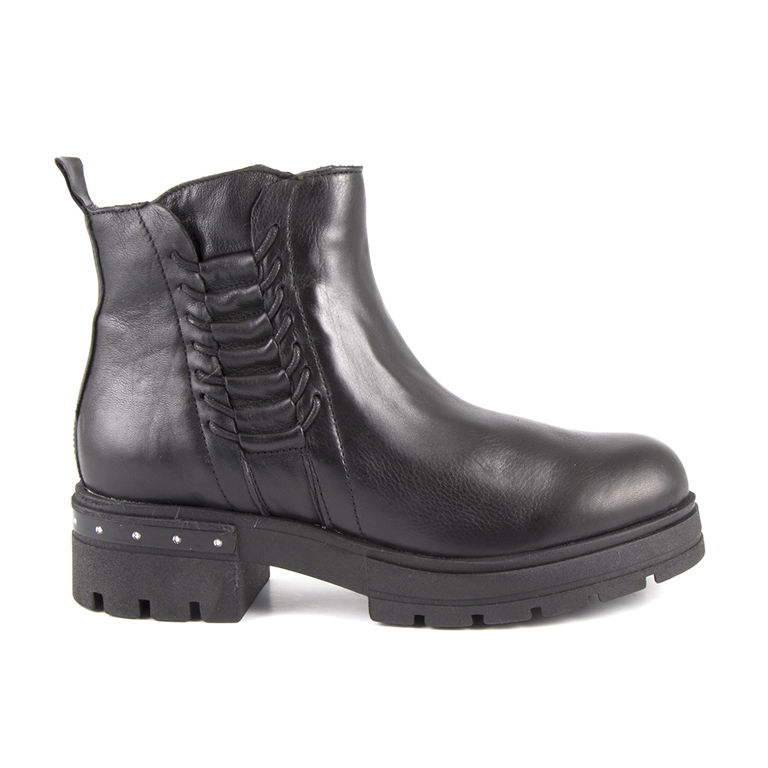 Women's boots Benvenuti black leather 518dg3413951n