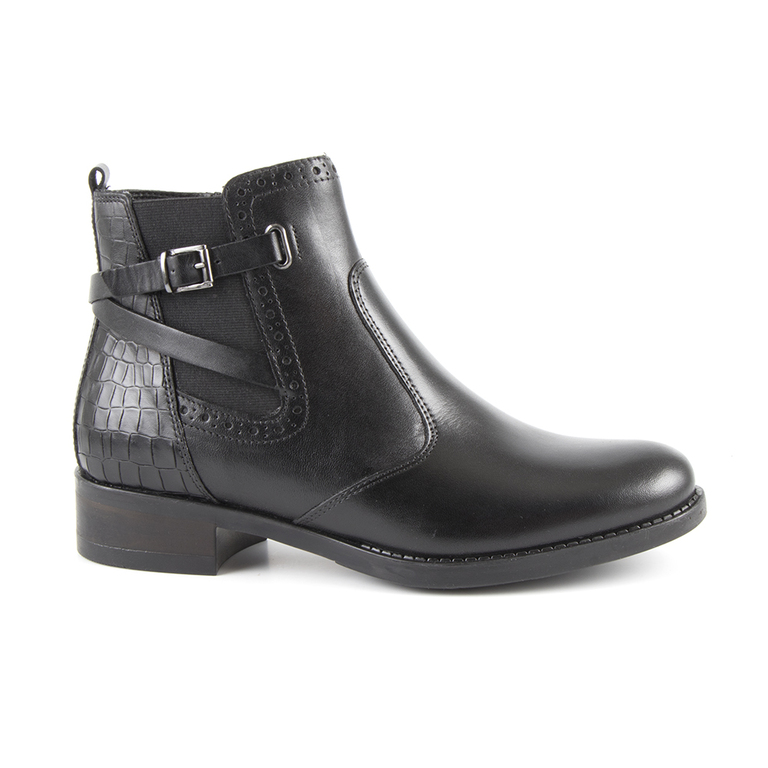 Women's boots Benvenuti black leather 808dg2145n