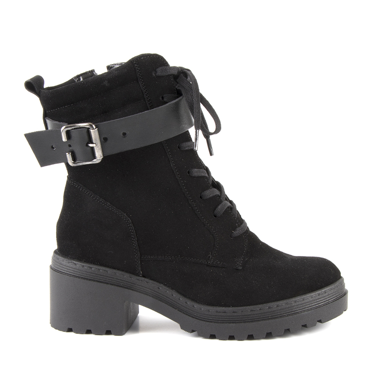 Women's boots Benvenuti black suede leather 2728dg9209vn