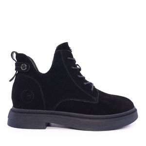 Ghete femei Benvenuti negre din piele intoarsa 3740dg200vn