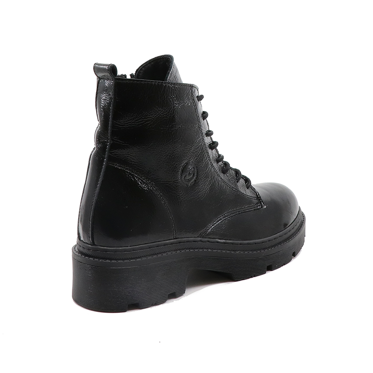 Benvenuti women ankle boots in black patent leather 3242DG5620LN