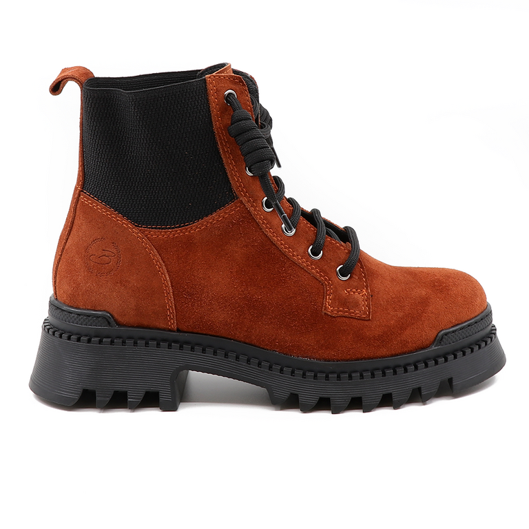 Benvenuti women snkle boots in orange suede leather 2972DG3302VPO