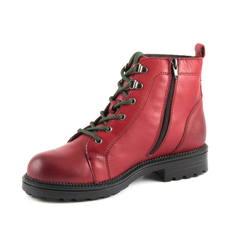 Women's boots Benvenuti red leather 518dg3433959r