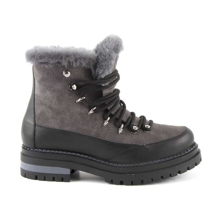 Women's boots Benvenuti gray suede leather 1938dg320111vgr