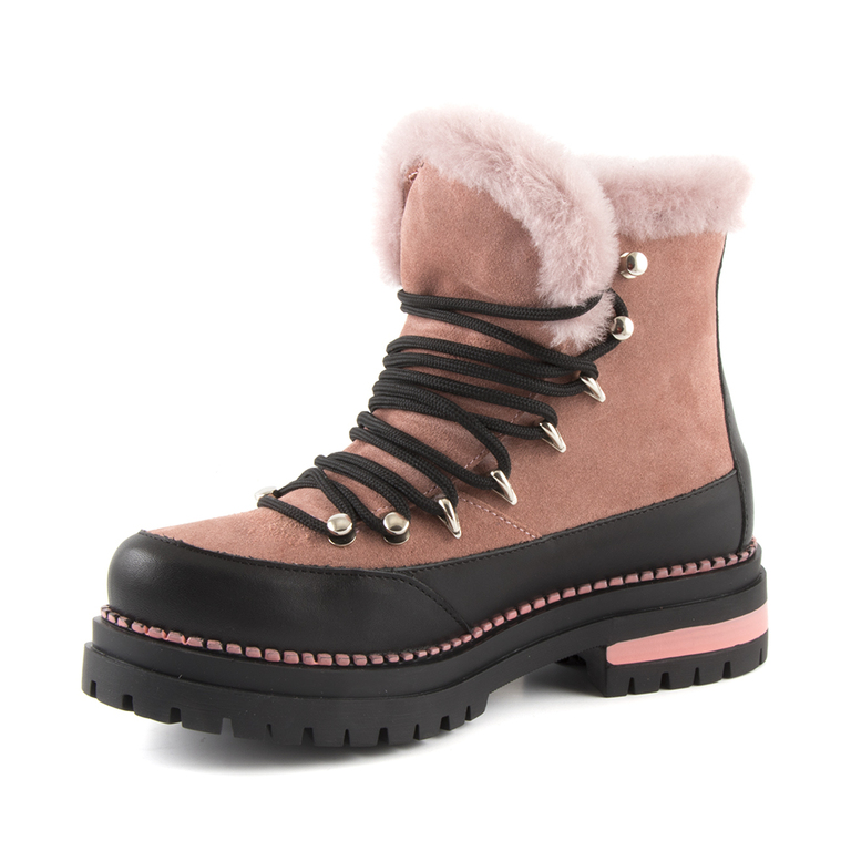 Women's boots Benvenuti pink suede leather 1938dg320111vro