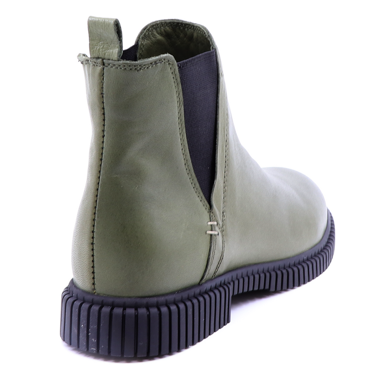 Benvenuti women ankle boots in green leather 2692DG6106V