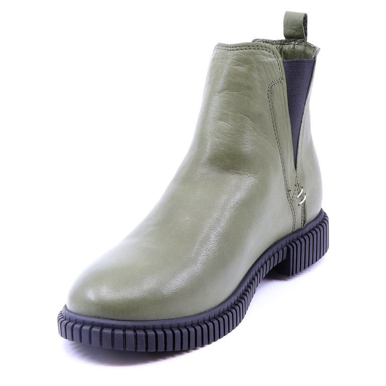 Benvenuti women ankle boots in green leather 2692DG6106V